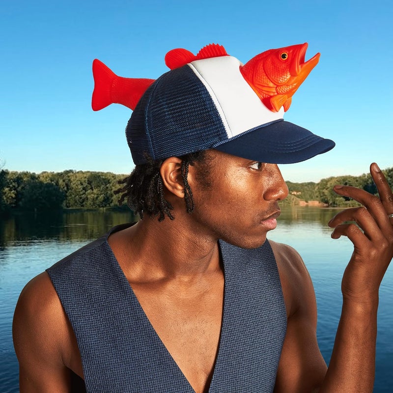 Coddies Bass Fish Hat - Hilarious Novelty Bass Fishing Hat, Perfect Gag Fishing Gift for Anglers, Dads & Fish Enthusiasts - Image 5